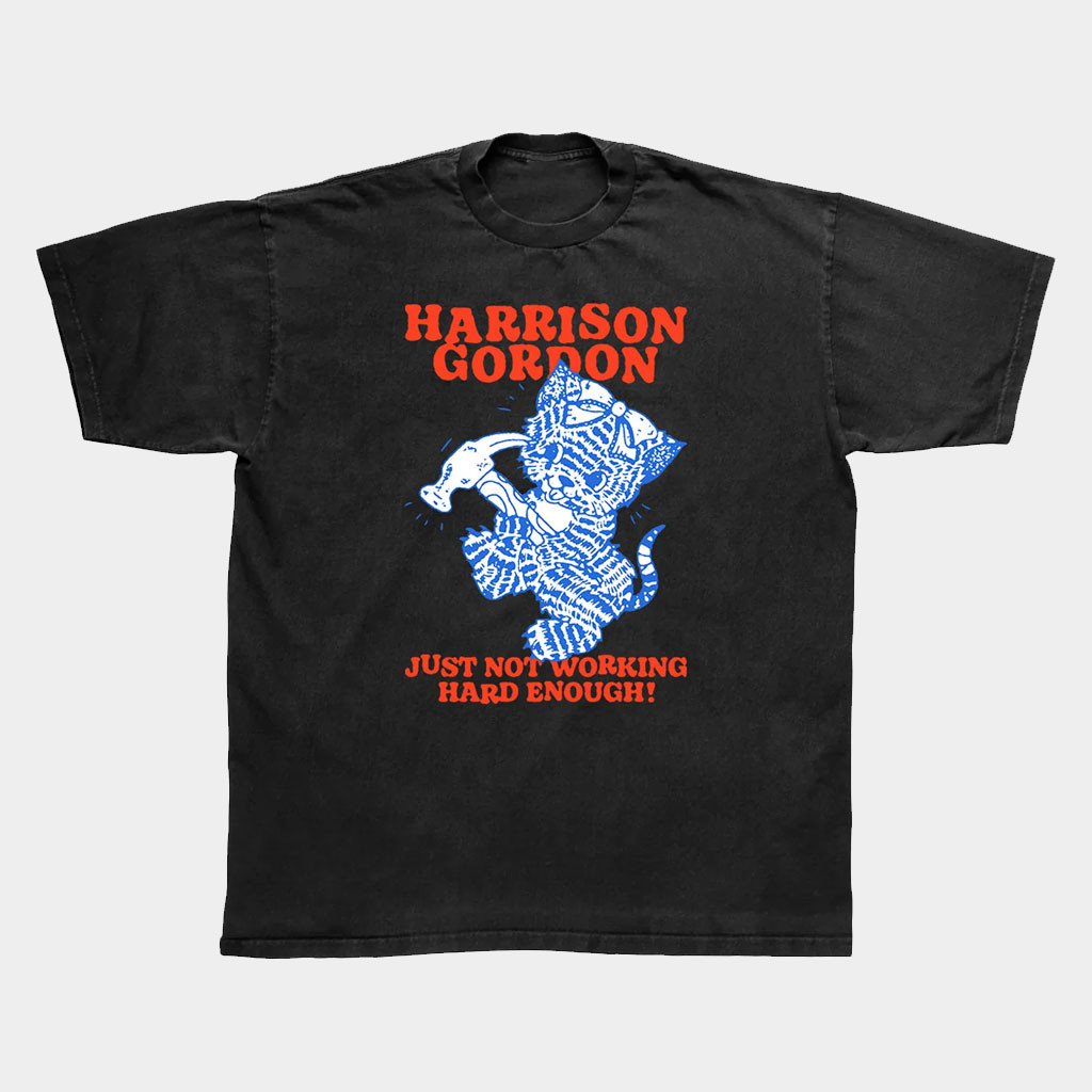 Hopeless Records Merch 2026 Harrison Gordon Not Working Black T-Shirt Present For Friends