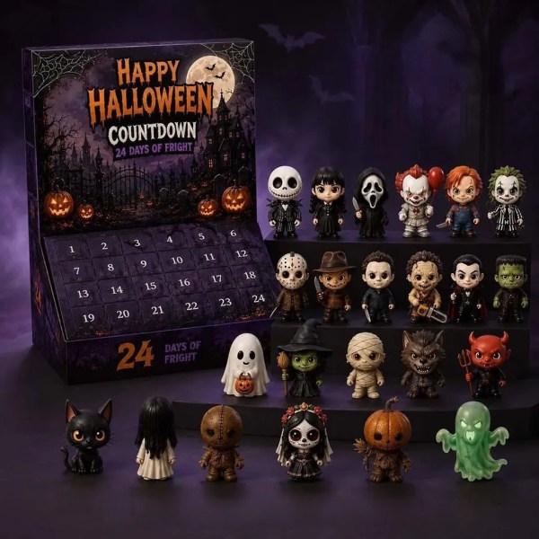 Horror Movie Character 24-Day Halloween Advent Calendar Holiday Tree Ornaments Horror Fan Gifts - Image 2