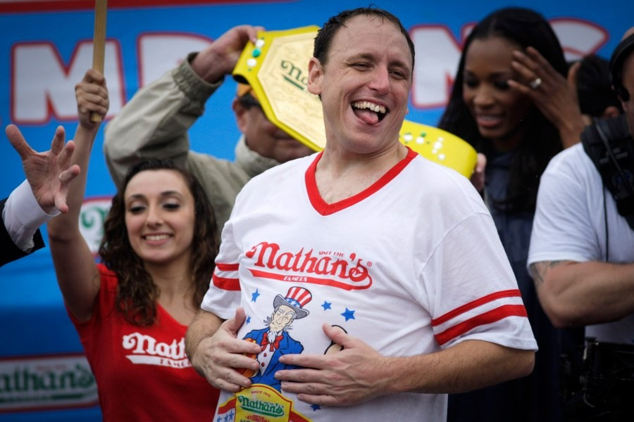 Hot Dog Eating Contest 2024 Joey Chestnut Jersey Joey Chestnut Personal Best 76 Jersey - Image 2