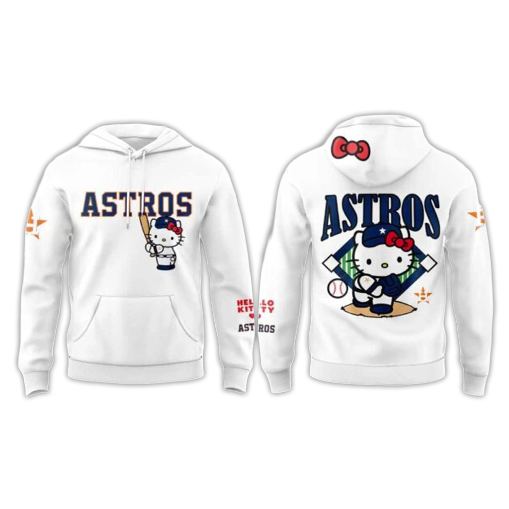 Houston Astros Hello Kitty 2026 Hoodie Houston Astros Merch Presents For Baseball Lovers