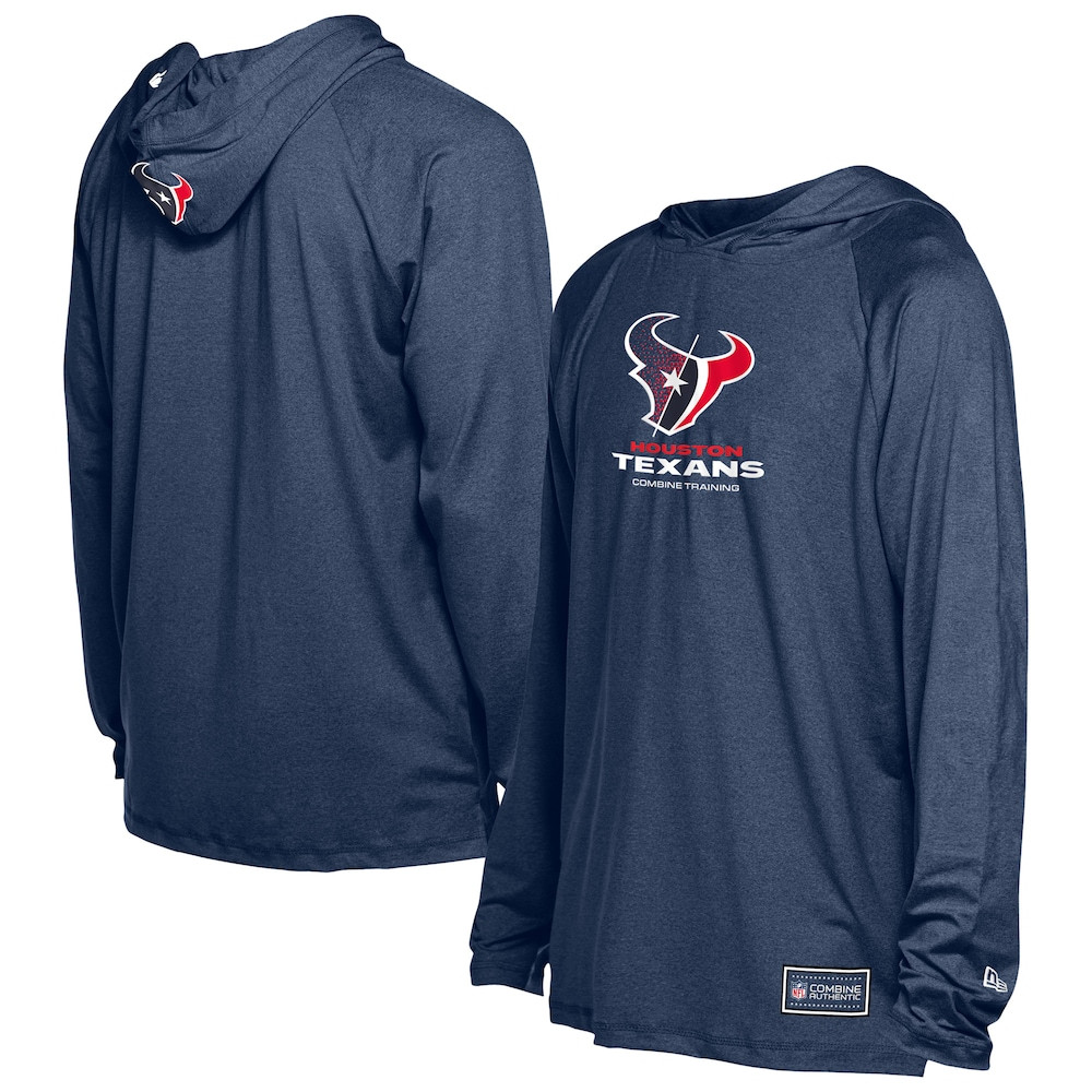 Houston Texans Merch - Men's Functional Fandom Hoodie, Navy - New Era - Christmas Gifts For Football Fans