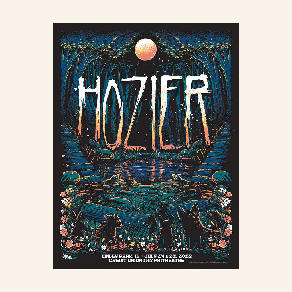 Hozier Tour Merch Tinley Park July 24 And 25 Show Poster Gifts For Music Fans