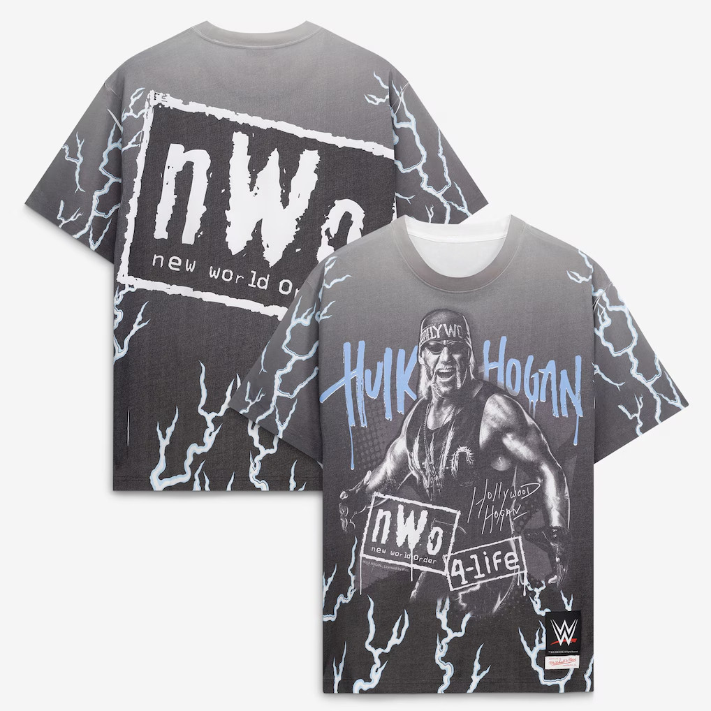 Hulk Hogan Merch 2026 Mitchell And Ness Gray Hulk Hogan Hollywood Hogan T-Shirt Gifts For Him