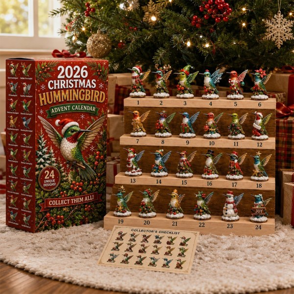 Hummingbird Advent Calendar 2026 24 Days Christmas Mystery Ornaments Bird Lover Holiday Gift - Image 2
