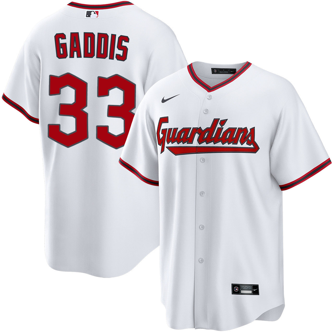 Hunter Gaddis Cleveland Guardians 2026 Home Jersey - White
