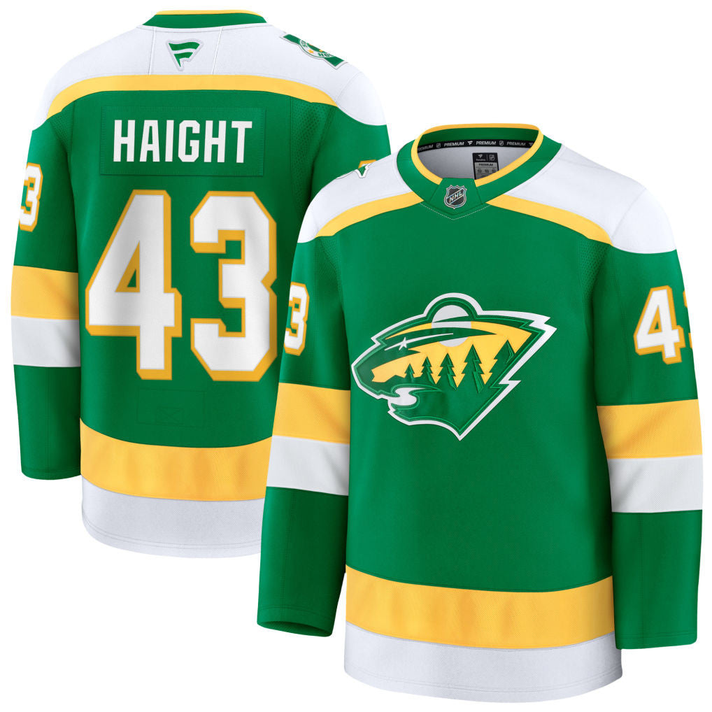 Hunter Haight Minnesota Wild 2025 Alternate Premium Jersey - Green 1 Hunter Haight Minnesota Wild 2025 Alternate Premium Jersey - Green
