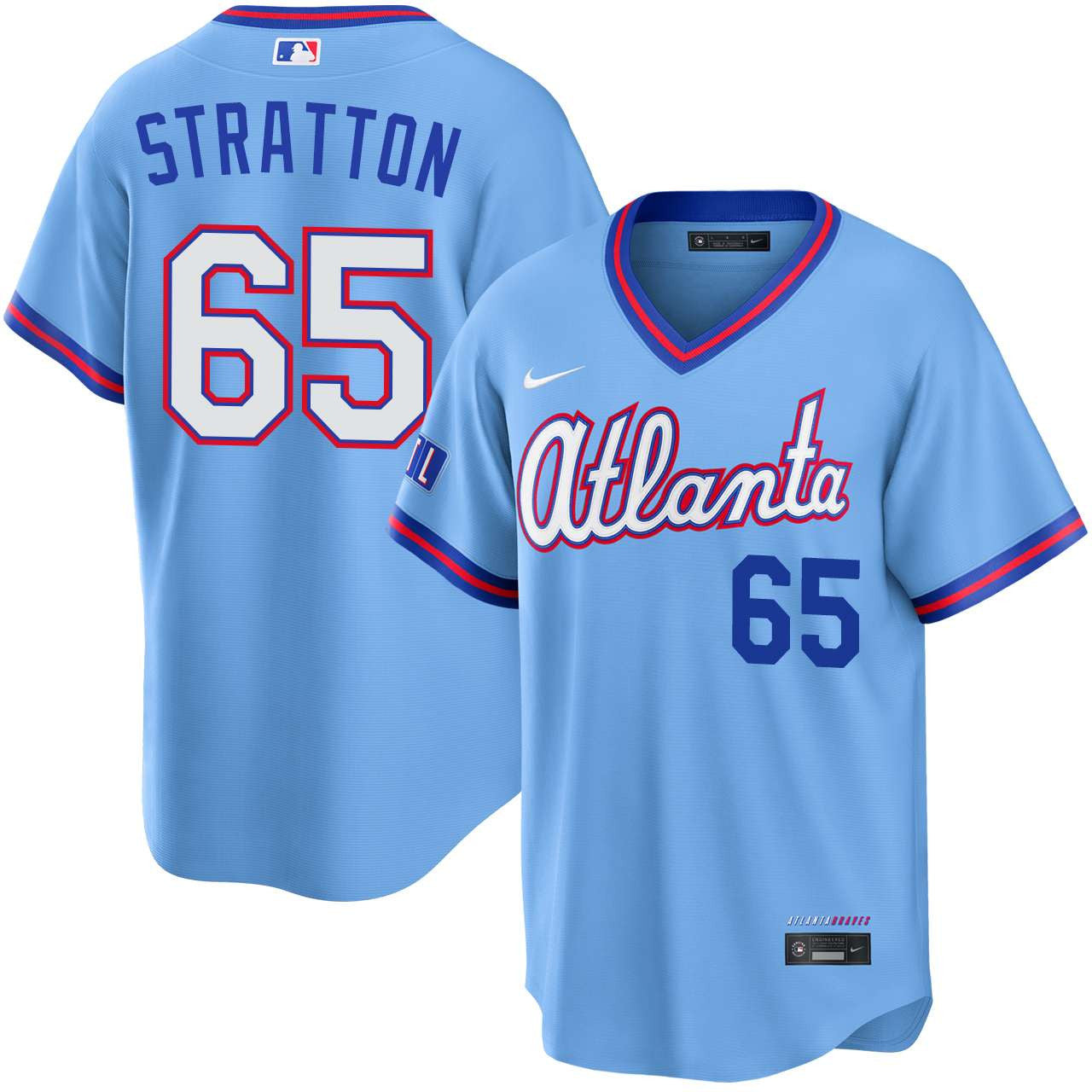 Hunter Stratton Atlanta Braves 2026 City Connect Stadium Jersey - Powder Blue