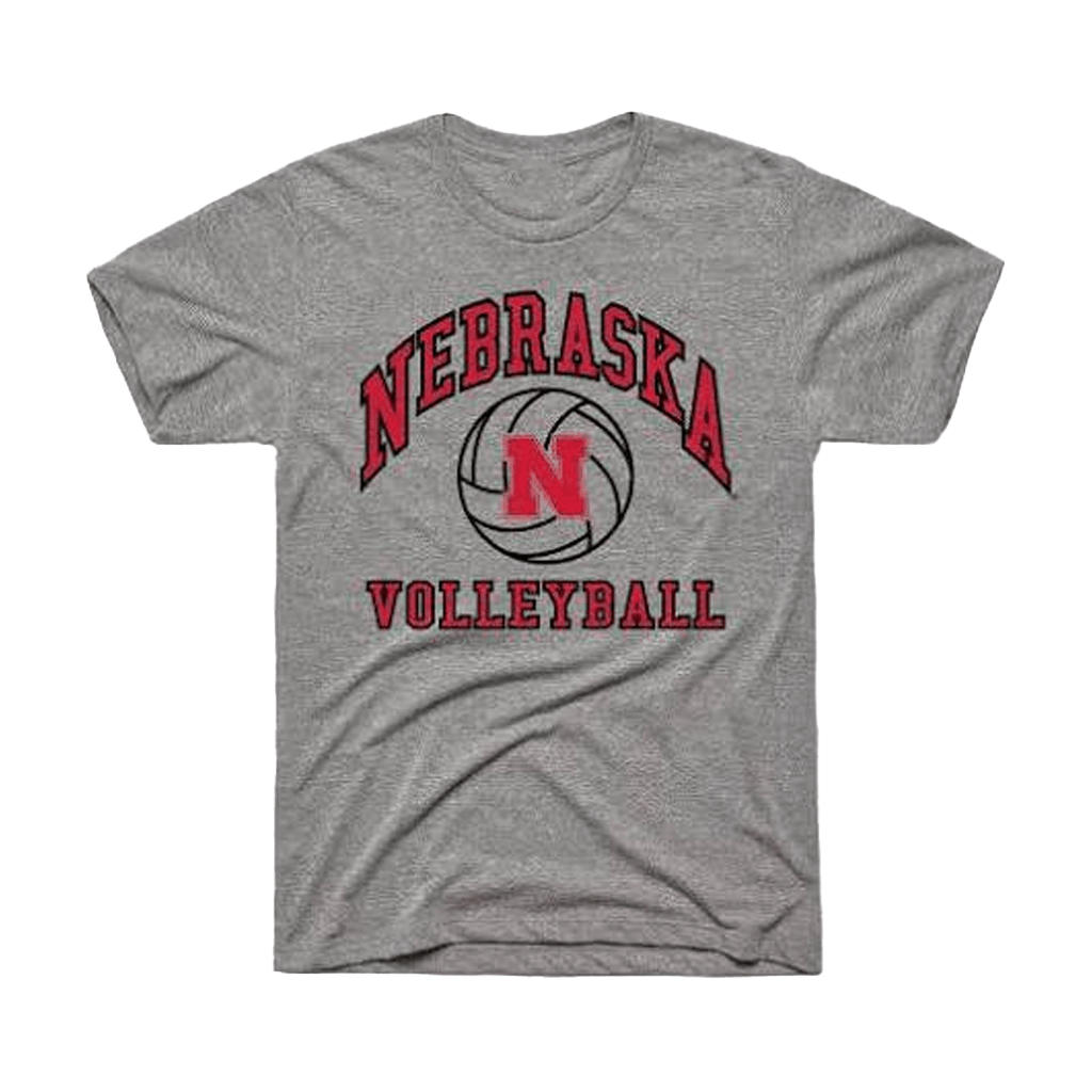 Husker Hounds Merch Charlie Hustle Grey Nebraska Volleyball T-Shirt Gifts For Friends