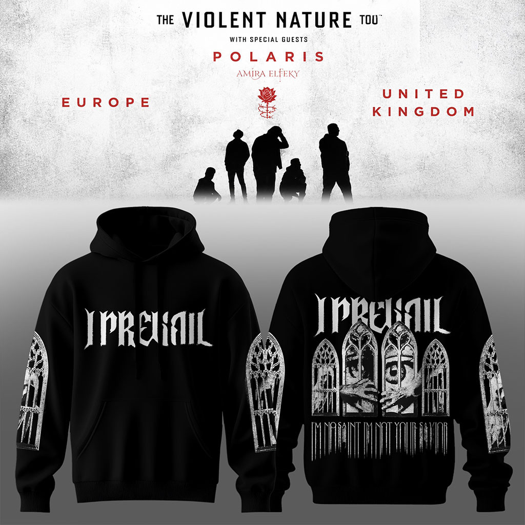 I Prevail The Violent Nature Tour 2026 Tour Hoodie I Prevail Merch Gift Ideas for Band Fans