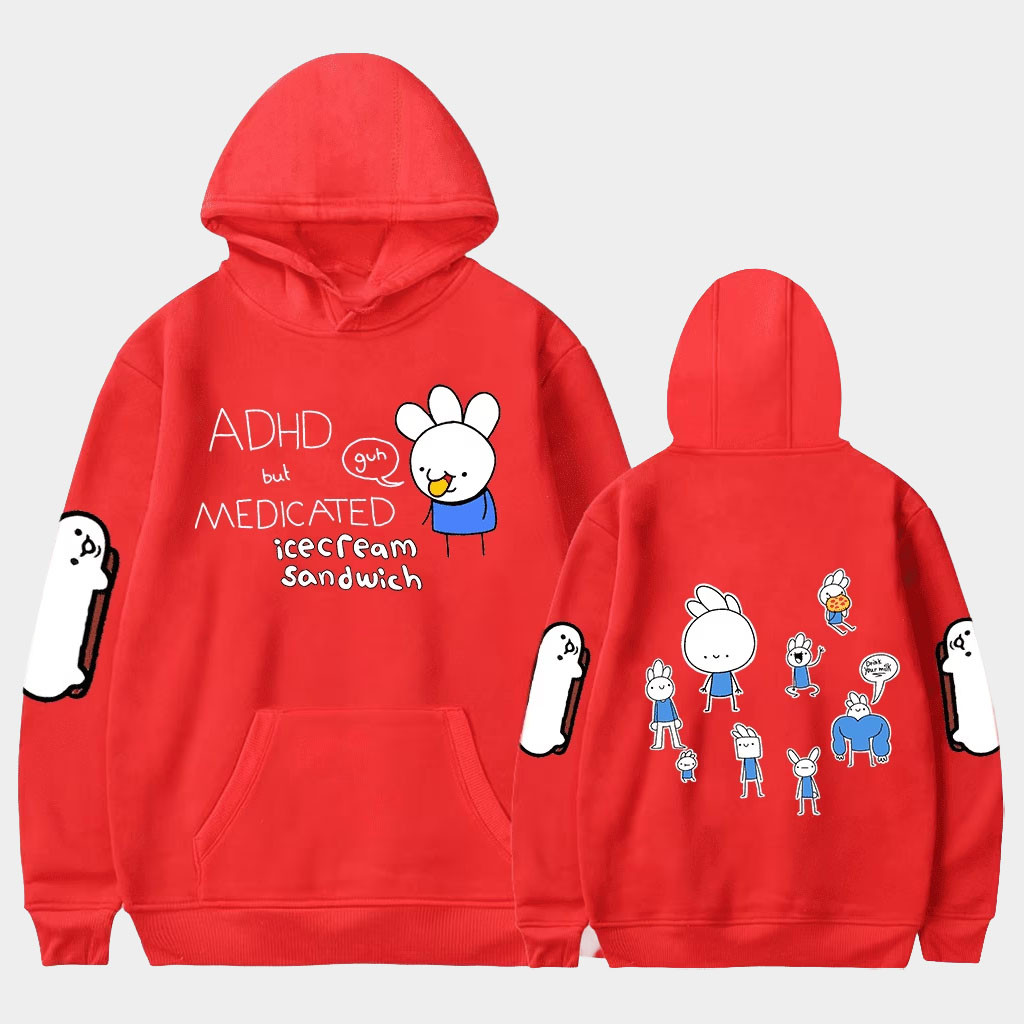 Ice Cream Sandwich Merch 2026 ADHD But Medicated Hoodie Gift Ideas For Friends