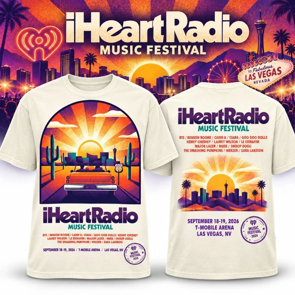 iHeartRadio Music Festival 2026 Las Vegas Lineup T-Shirt iHeartRadio Music Festival Merch