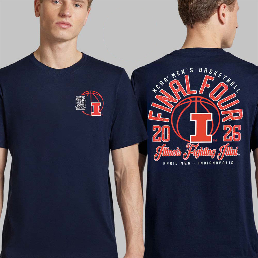 Illinois Fighting Illini Men’s Basketball 2026 Tournament March Madness Final Four T-Shirt