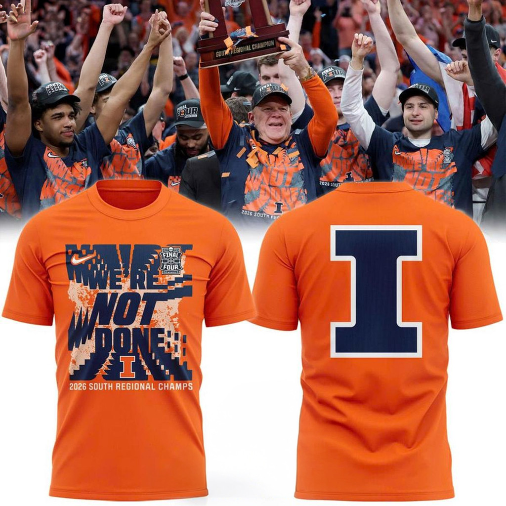 Illinois Final Four Merch 2026 Illinois Fighting Illini Final Four Regional Champions 2026 Shirt Orange