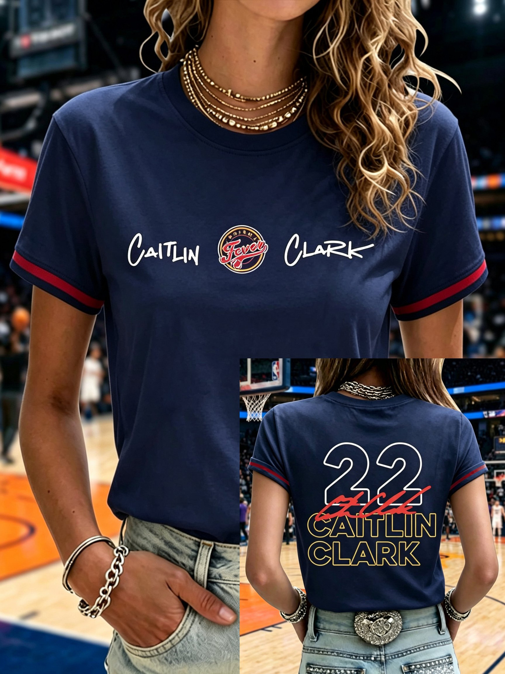 Indiana Fever #22 Caitlin Clark T-Shirt Sophie Cunningham Pointing Shirt Basketball Fan Gift Ideas - Image 3