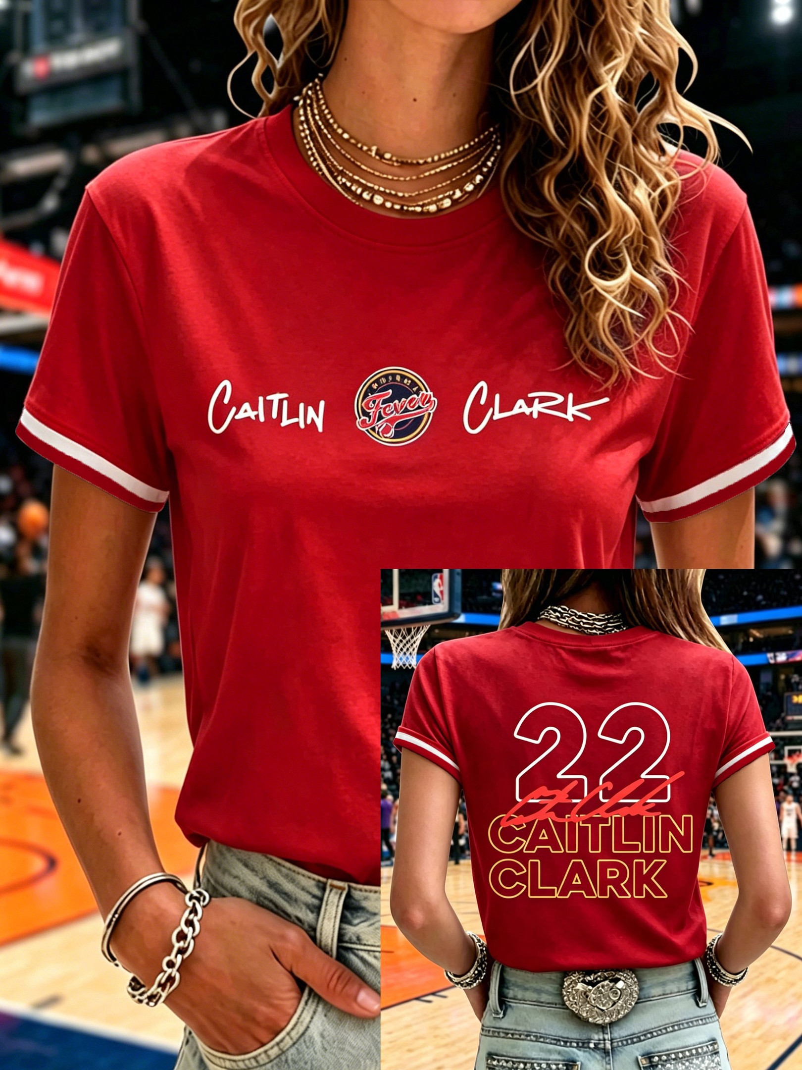 Indiana Fever #22 Caitlin Clark T-Shirt Sophie Cunningham Pointing Shirt Basketball Fan Gift Ideas - Image 2
