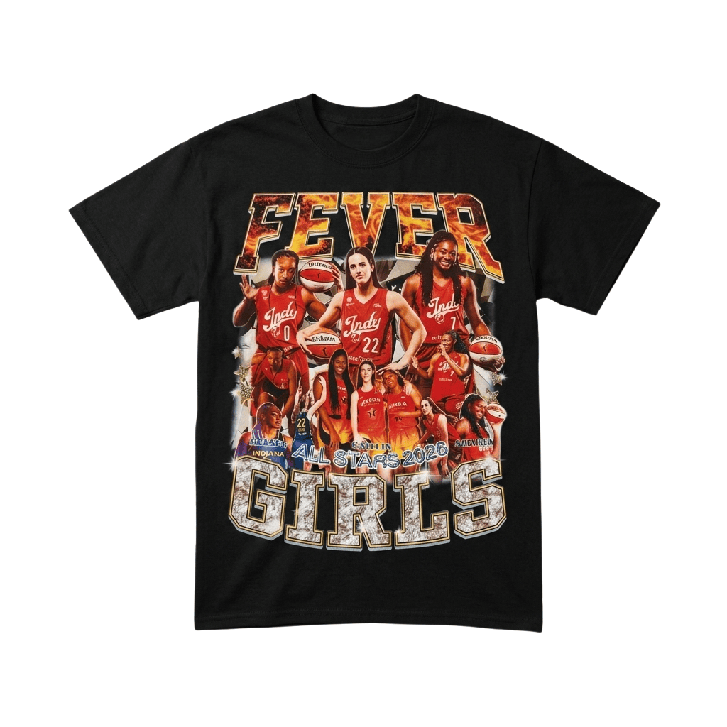 Indiana Fever Merch 2026 Fever Girls All Stars Shirt Black Gift Ideas For Basketball Lover