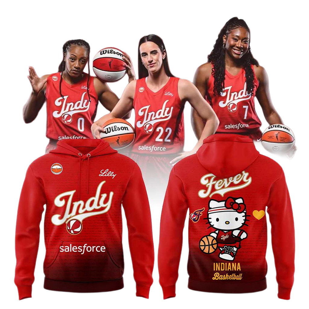 Indiana Fever X Hello Kitty Rebel Night 2026 Hoodie Indiana Fever Merch Basketball Fan Gifts