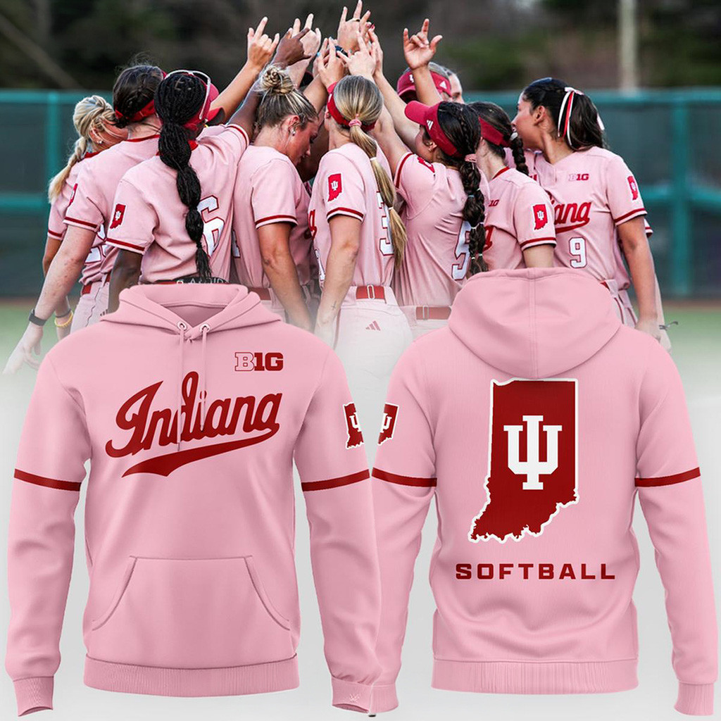 Indiana Hoosiers Softball 2026 Spring Time Gameday Hoodie Hoosiers Merch Gifts For Sisters