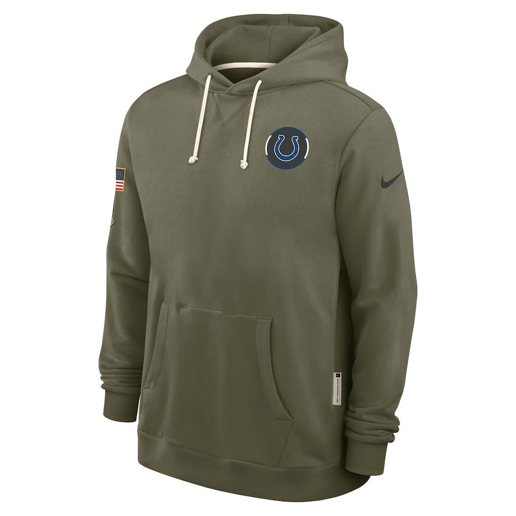 Indianapolis Colts 2025 Salute to Service Sideline Standard Issue Dri-FIT Hoodie - Olive