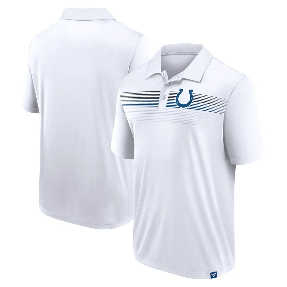 Indianapolis Colts Merch - Men's Fanatics Victory For Us Interlock Polo, White - Cool Football Gifts