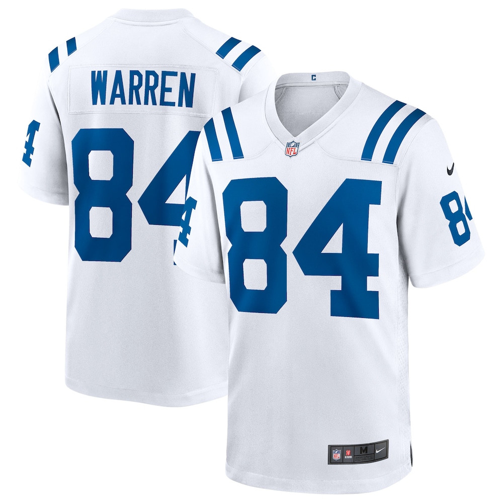 Indianapolis Colts Merch - Men's Tyler Warren Game Jersey, White - Football Gifts For Him