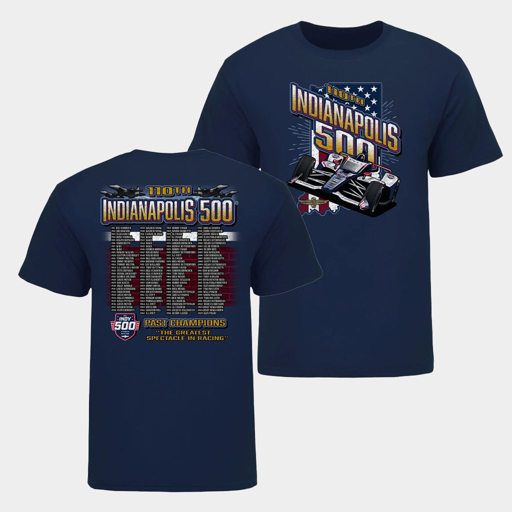 Indianapolis Motor Speedway Merch 2026 Indianapolis 500 Past Champions T-Shirt Gifts For Dad