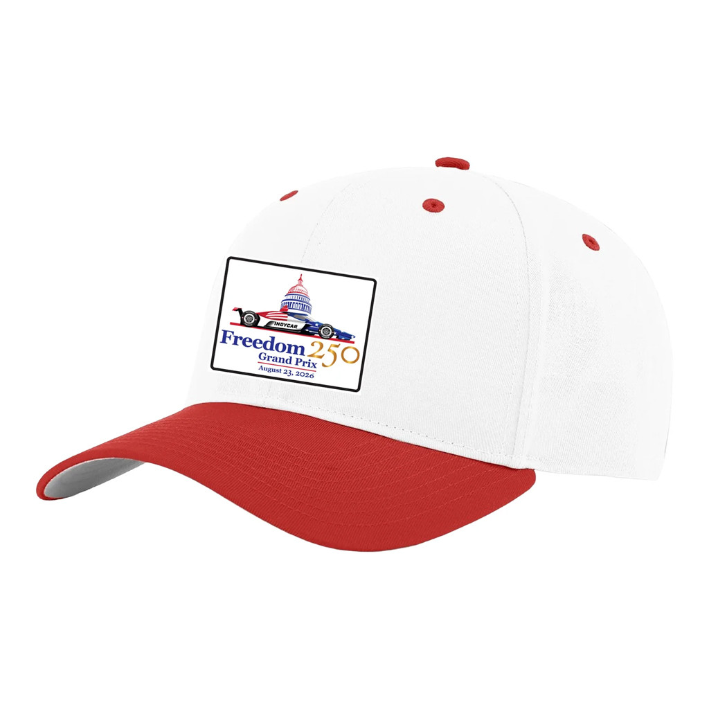 IndyCar Merch 2026 Freedom 250 Grand Prix White Hat Racing Lover Cap Best Patriotic Gifts