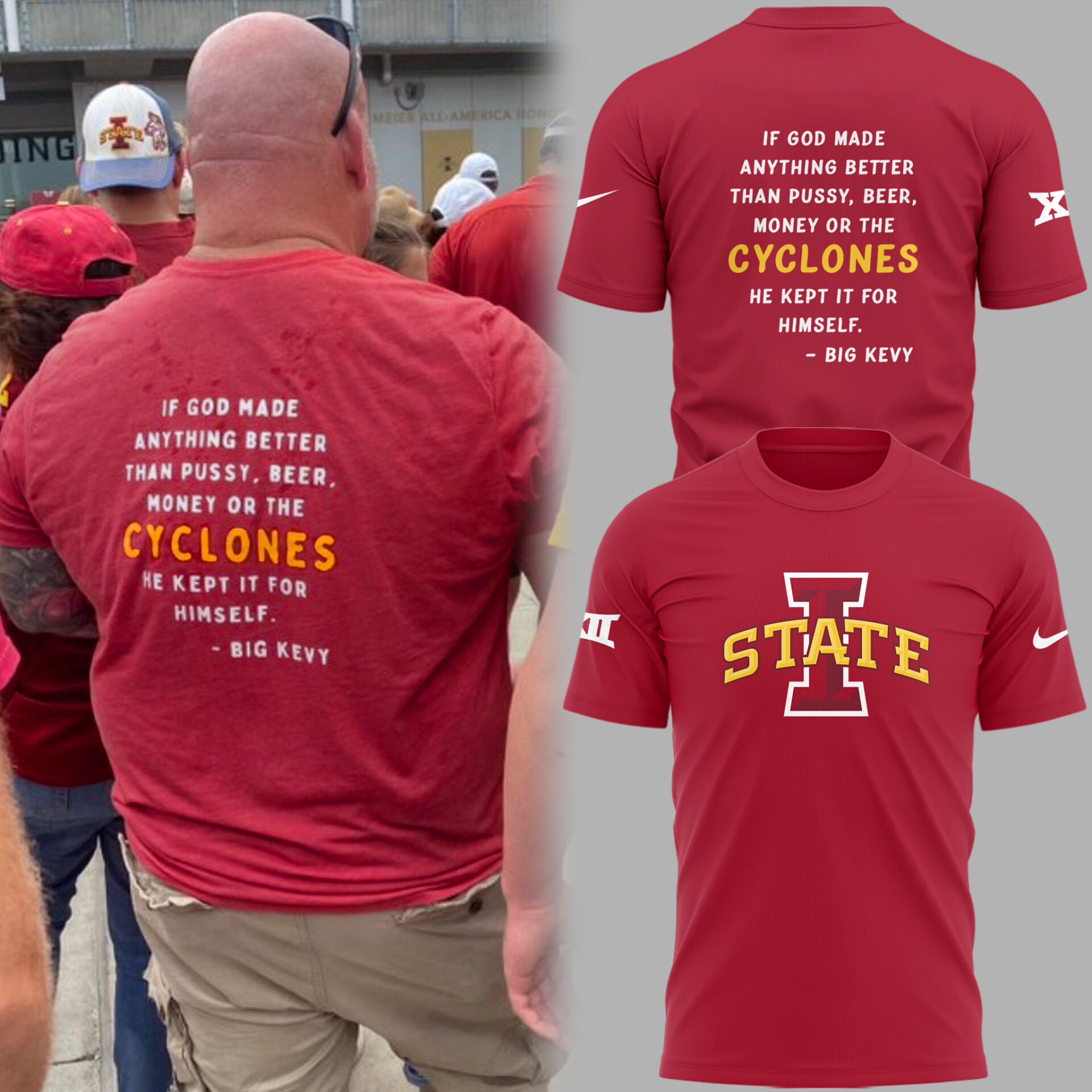 Iowa State Cyclones T-Shirt Big Kevy Quote Shirt 2026 Cyclones Merch Gift For Football Fans