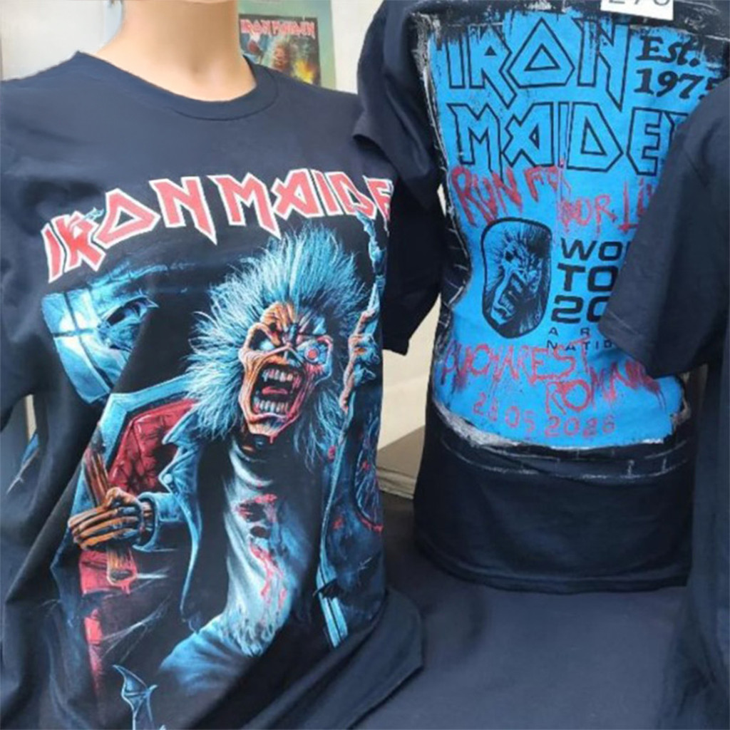 Iron Maiden Bucharest Romania Run For Your Lives 2026 World Tour T-Shirt Iron Maiden Merch
