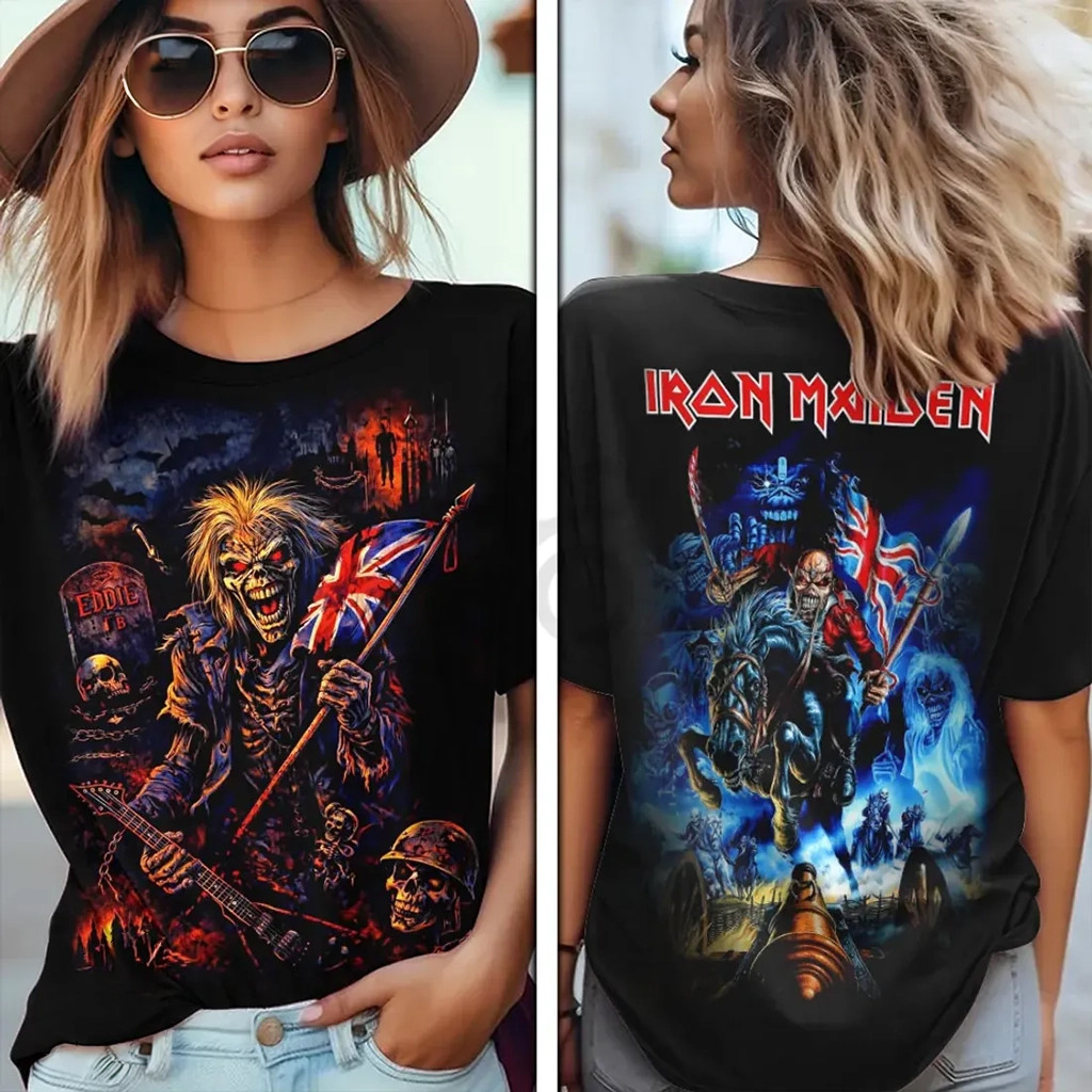 Iron Maiden Eddie The Head T-Shirt Iron Maiden Merch Present For Band Fans
