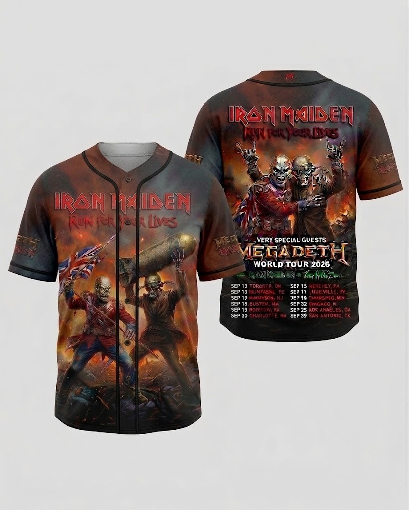 Iron Maiden X Megadeth 2026 World Tour Merch Run For Your Lives T-Shirt Music Fan Gifts - Image 8