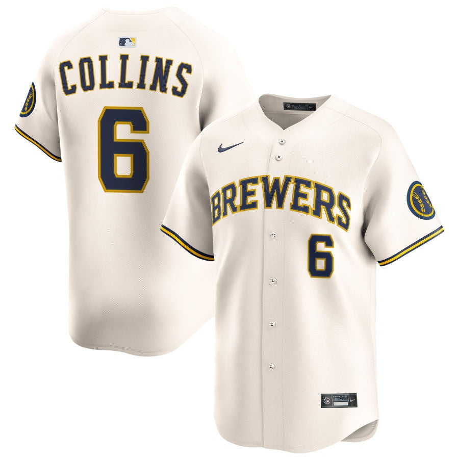 Isaac Collins Milwaukee Brewers 2025 Home Limited Jersey - Cream