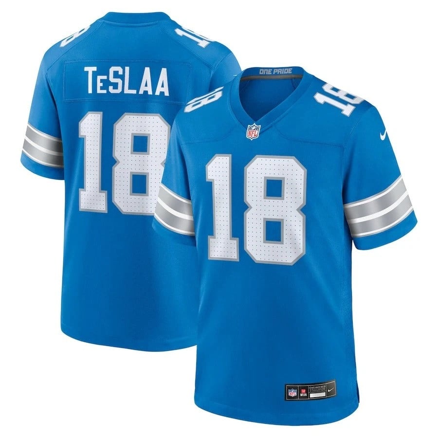Isaac TeSlaa Detroit Lions 2025 Player Game Jersey - Blue