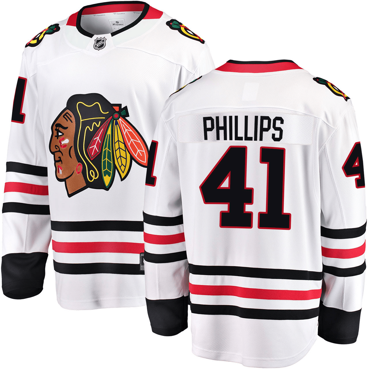 Isaak Phillips Chicago Blackhawks 2025 Road Breakaway White Jersey