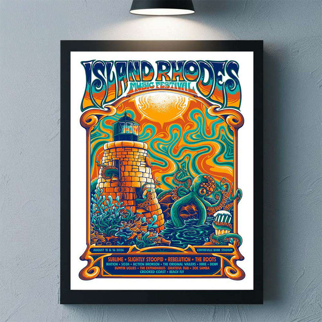 Island Rhodes Music Festival 2026 Poster With Lineup Island Rhodes Merch Home Decor Fan Gifts