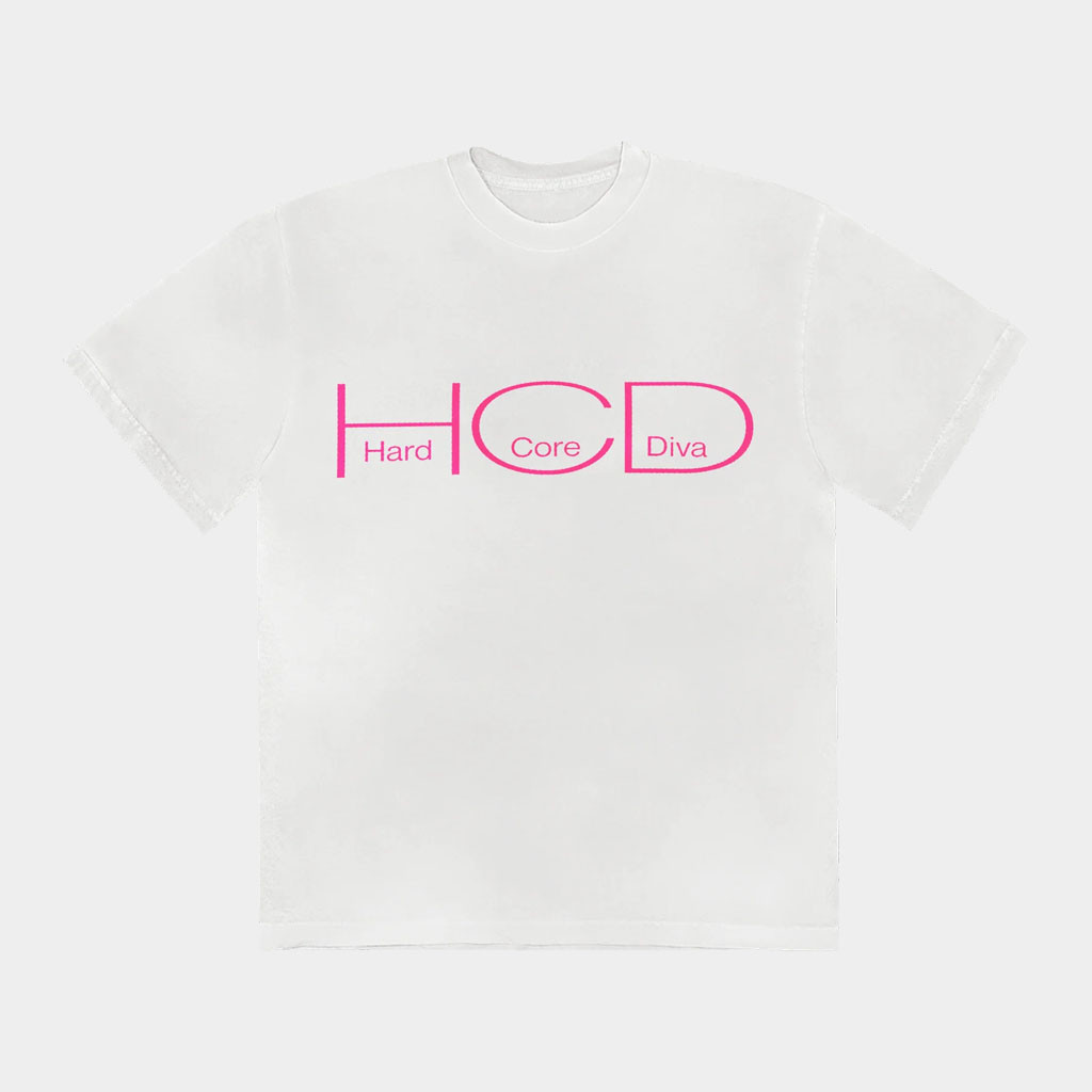 ISOxo Merch 2026 HCD Pink Logo T-Shirt Hardcore Diva Shirt White Gift For Fans