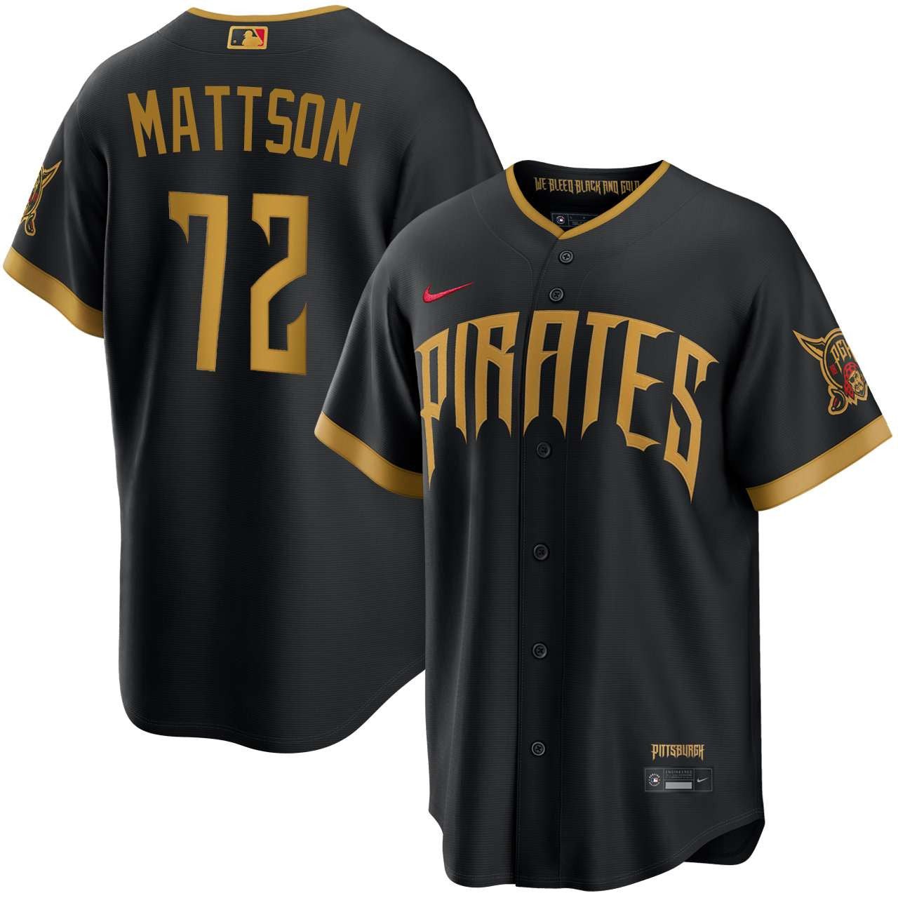 Issac Mattson Pittsburgh Pirates 2026 City Connect Stadium Jersey - Black
