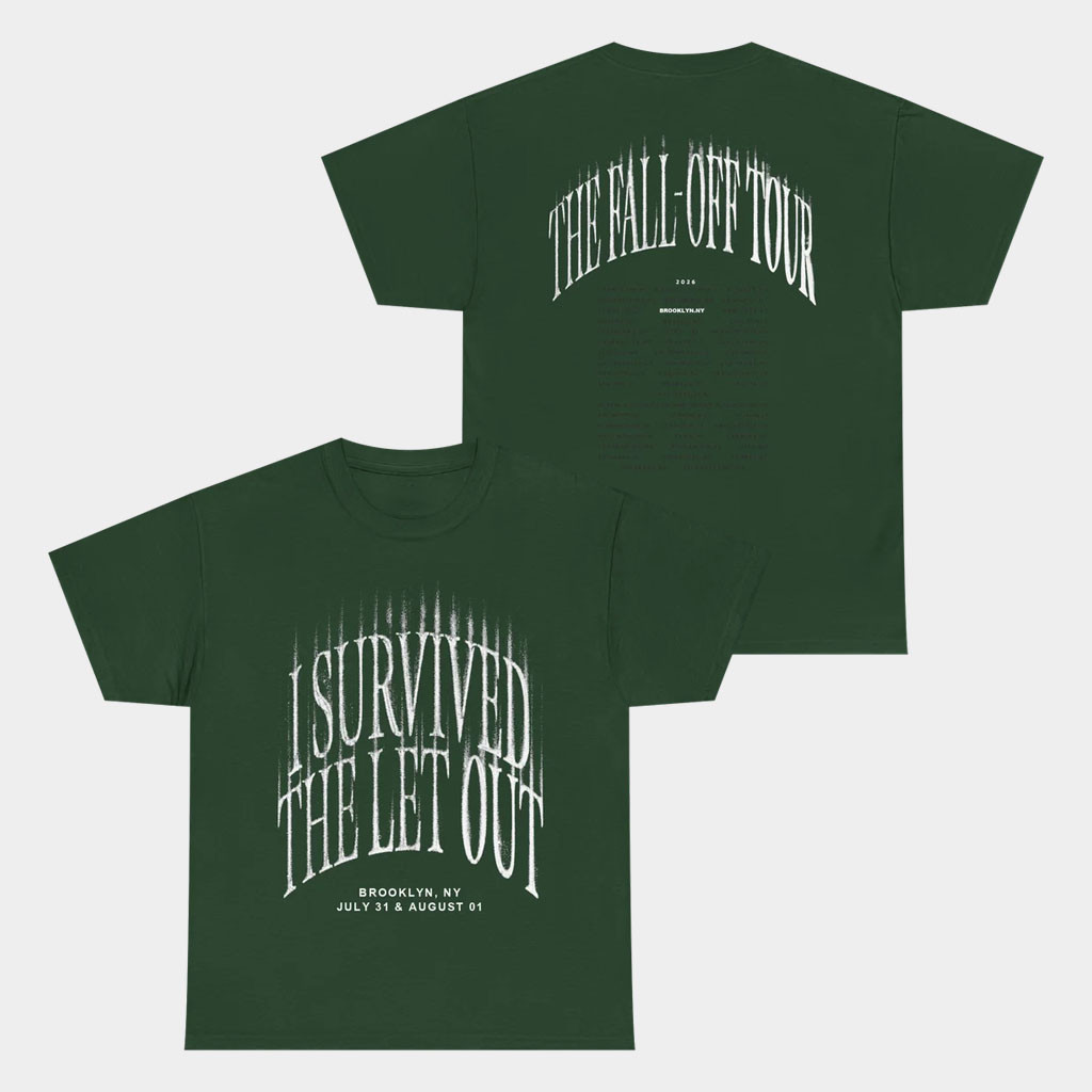 J Cole Fall Off Tour Merch 2026 I Survived The Let Out T-Shirt Brooklyn Shirt Hip Hop Fan Gifts
