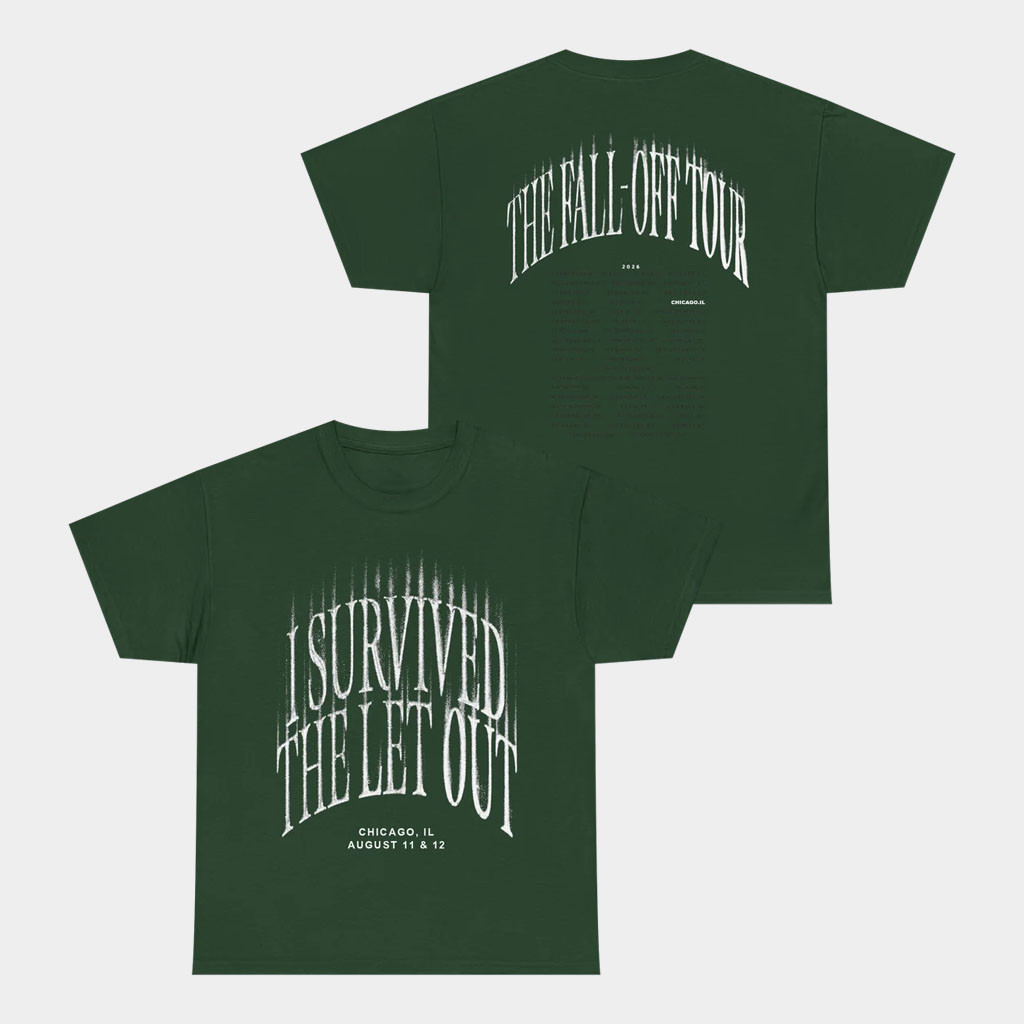J Cole Fall Off Tour Merch 2026 I Survived The Let Out T-Shirt Chicago J Cole Concert Merch