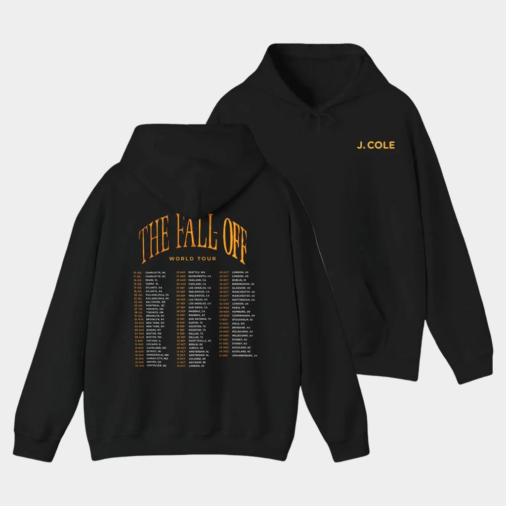 J Cole Fall Off Tour Merch 2026 Tour Dates Hoodie J Cole Merch Concert Outfits For Rapper Fans