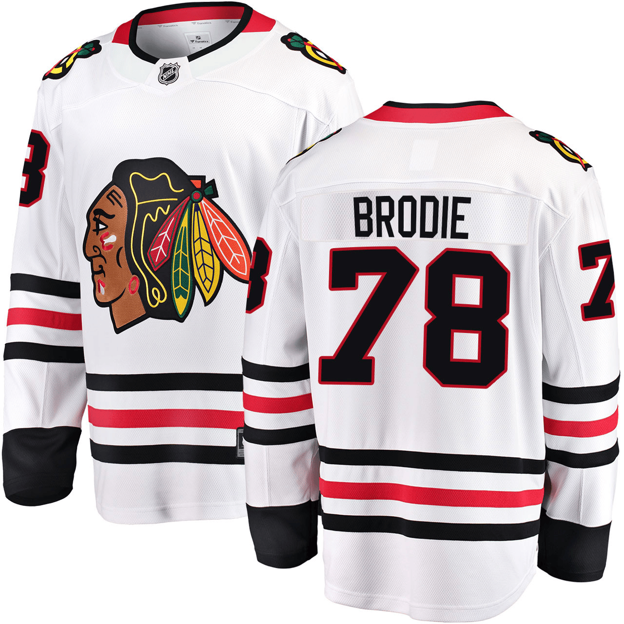 J. Brodie Chicago Blackhawks 2025 Road Breakaway White Jersey