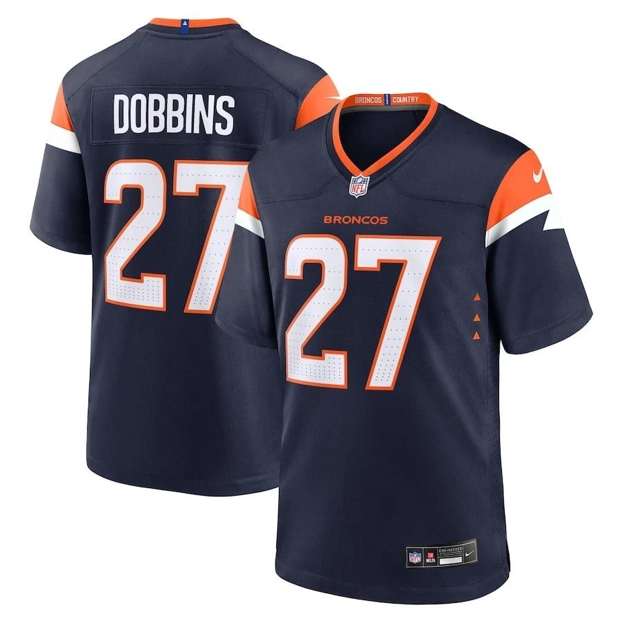 J.K. Dobbins Denver Broncos 2025 Alternate Game Jersey - Navy