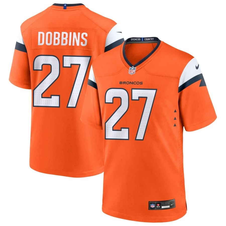 J.K. Dobbins Denver Broncos 2025 Game Jersey - Orange