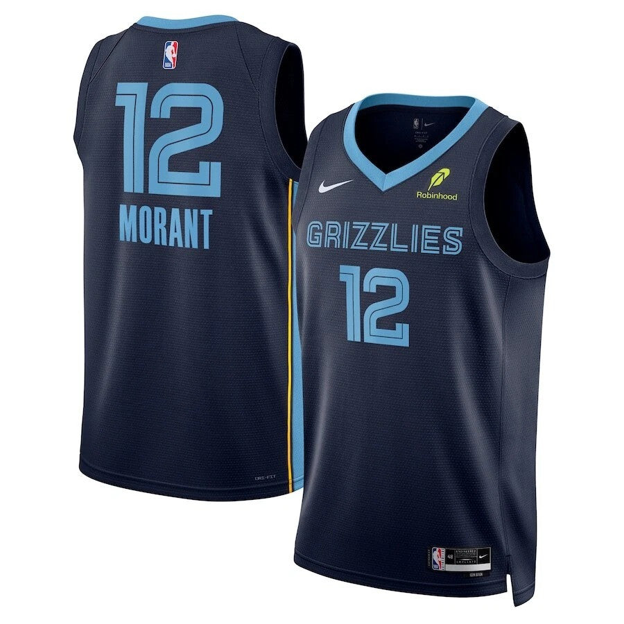 Ja Morant Memphis Grizzlies 2025 Swingman Jersey Icon Edition - Navy