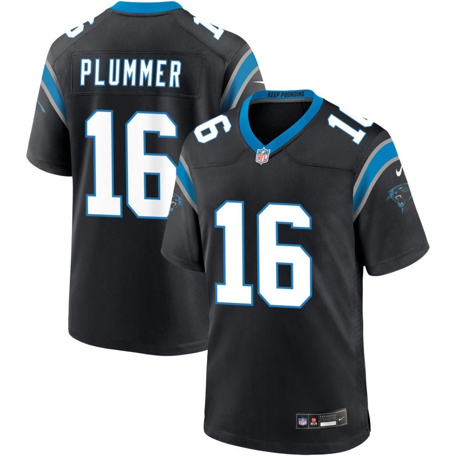 Jack Plummer Carolina Panthers 2025 Game Jersey - Black