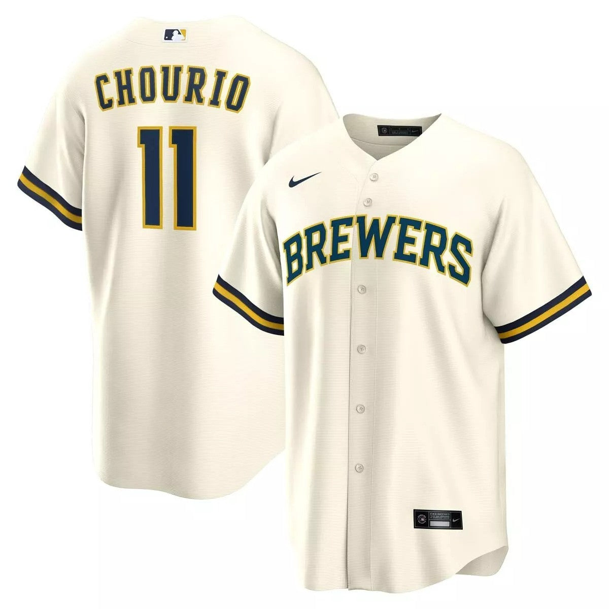 Jackson Chourio Milwaukee Brewers 2025 Alternate Jersey - Cream