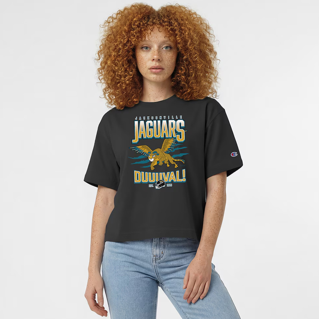 Jacksonville Jaguars Merch 2026 Jaguars Disney X NFL Champion Pepita All-Star T-Shirt Duuuval Tee