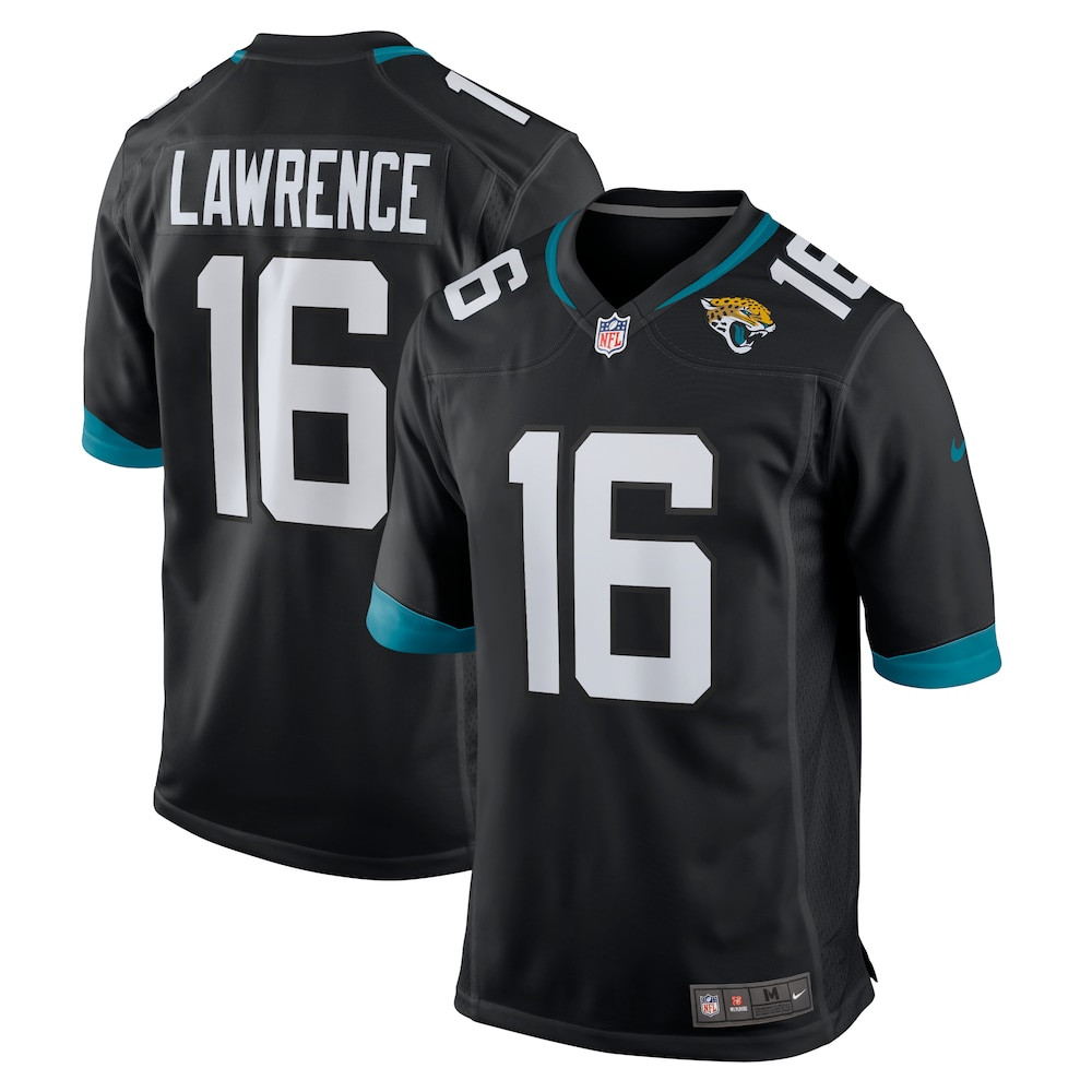 Jacksonville Jaguars Merch - Men's Trevor Lawrence Alternate Game Jersey, Black - Gift Ideas For Football Lovers