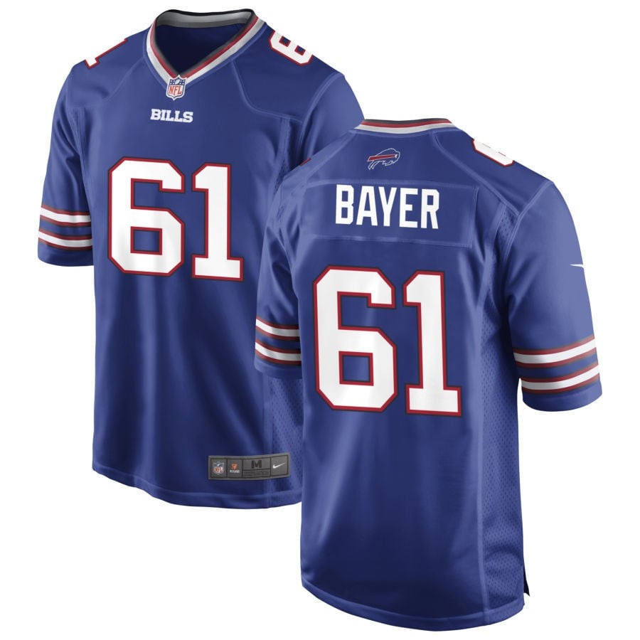 Jacob Bayer Buffalo Bills 2025 Game Jersey - Royal