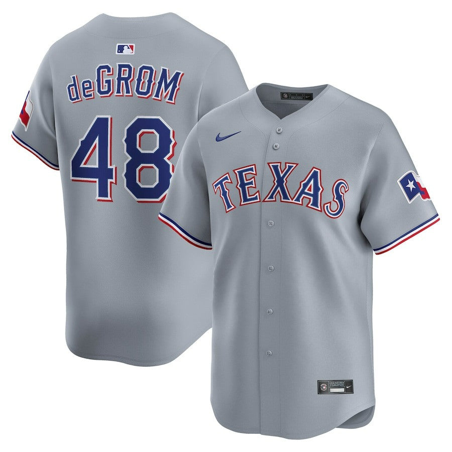 Jacob deGrom Texas Rangers 2025 Road Limited Player Jersey - Gray